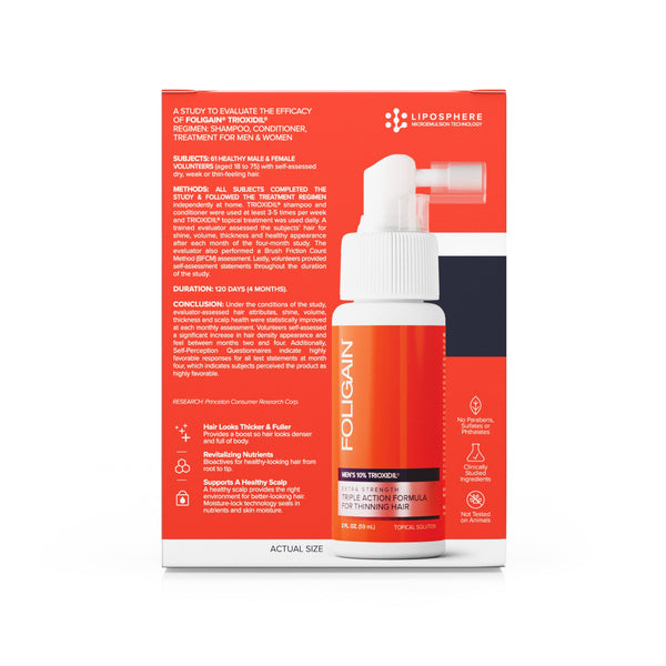 FOLIGAIN Triple Action Complete Formula For Thinning Hair For Men 10% Trioxidil - FOLIGAIN JAPAN