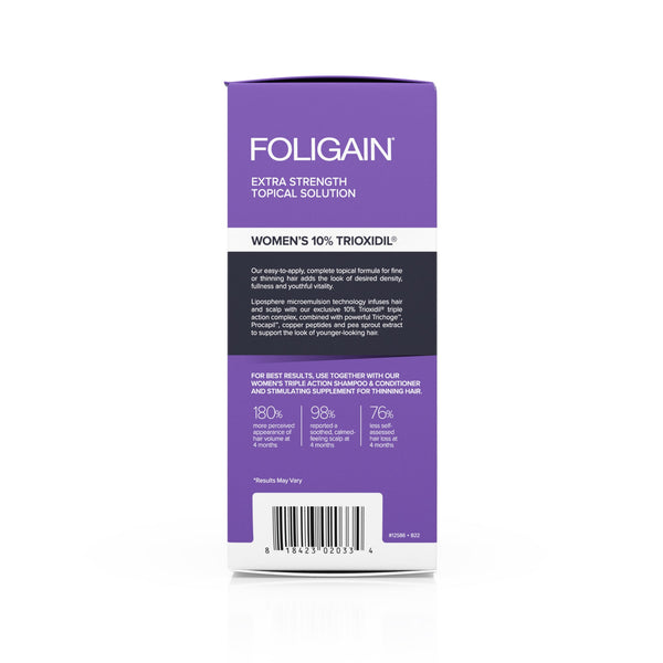 FOLIGAIN Triple Action Complete Formula For Thinning Hair For Women with 10% Trioxidil - FOLIGAIN JAPAN