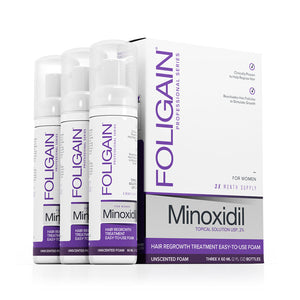 FOLIGAIN Minoxidil 2% Hair Regrowth Foam For Women 3 Month Supply - FOLIGAIN JAPAN