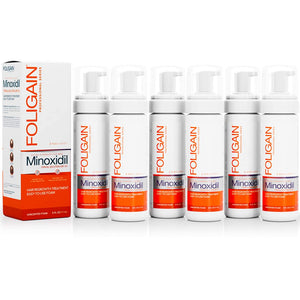 FOLIGAIN Minoxidil 5% Hair Regrowth Foam For Men 6 Month Supply - FOLIGAIN JAPAN
