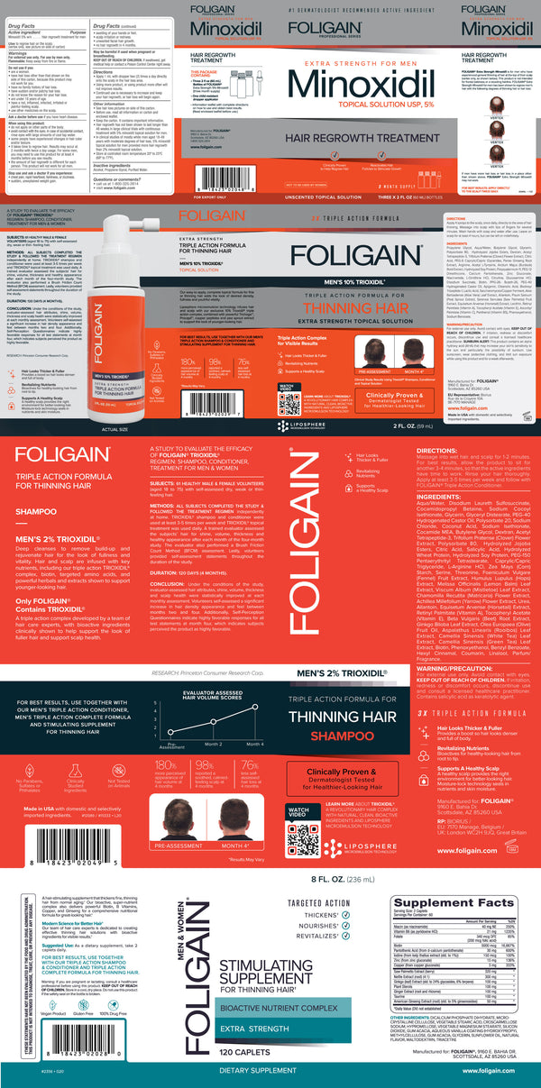FOLIGAIN Men's Hair Regrowth Kit - FOLIGAIN JAPAN