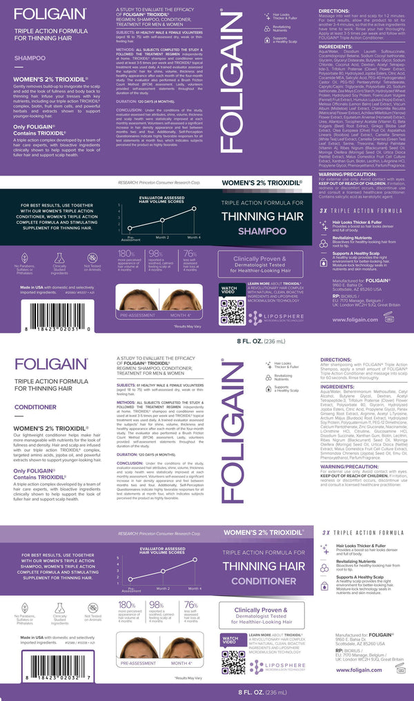 FOLIGAIN Women's Hair Regrowth Kit - FOLIGAIN JAPAN