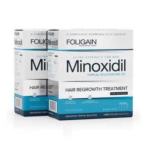 FOLIGAIN Low Alcohol Minoxidil 5% Hair Regrowth Treatment For Men 6 Month Supply - FOLIGAIN JAPAN