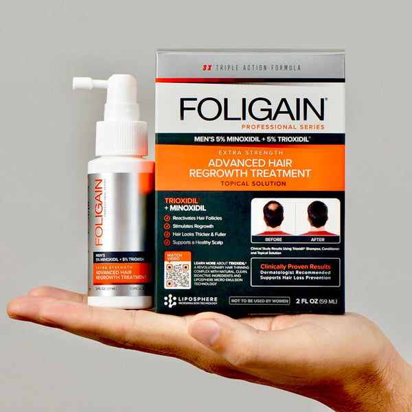 FOLIGAIN Advanced Hair Regrowth For Men Minoxidil 5% + Trioxidil 5% - FOLIGAIN JAPAN
