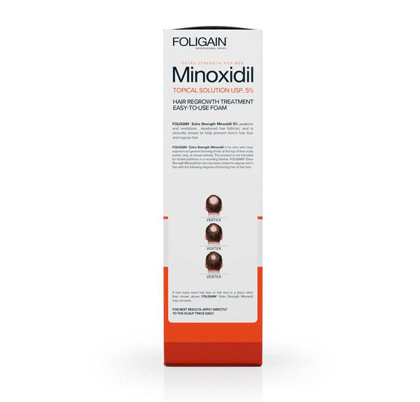 FOLIGAIN Minoxidil 5% Hair Regrowth Foam For Men 3 Month Supply - FOLIGAIN JAPAN
