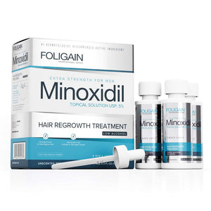 FOLIGAIN Low Alcohol Minoxidil 5% Hair Regrowth Treatment For Men 3 Month Supply - FOLIGAIN JAPAN