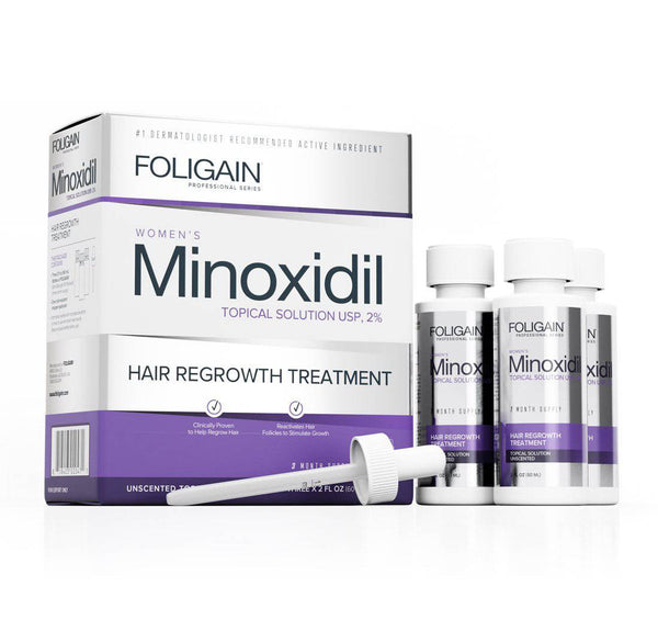 FOLIGAIN Minoxidil 2% Hair Regrowth Treatment For Women 3 Month Supply - FOLIGAIN JAPAN
