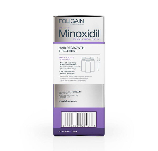 FOLIGAIN Minoxidil 2% Hair Regrowth Treatment For Women 3 Month Supply - FOLIGAIN JAPAN