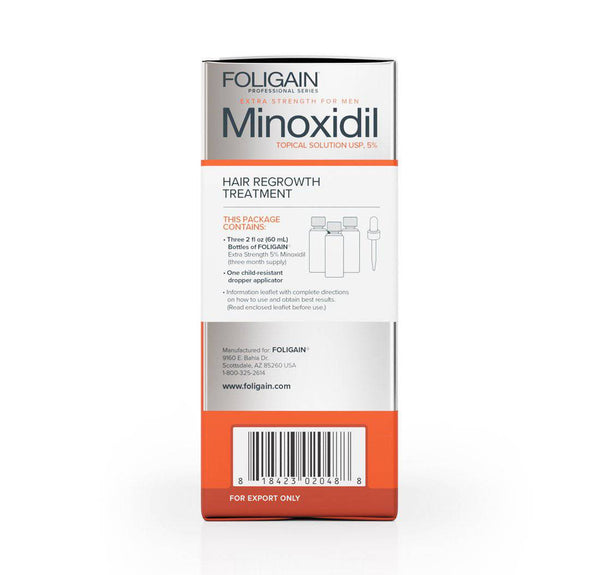 FOLIGAIN Minoxidil 5% Hair Regrowth Treatment For Men 3 Month Supply - FOLIGAIN JAPAN