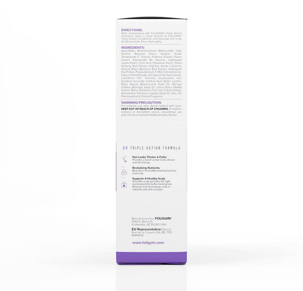 FOLIGAIN Triple Action Conditioner For Thinning Hair For Women with 2% Trioxidil - FOLIGAIN JAPAN