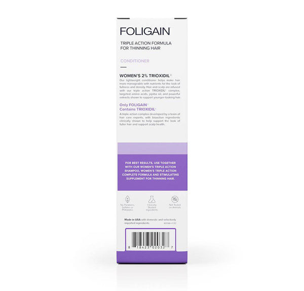 FOLIGAIN Triple Action Conditioner For Thinning Hair For Women with 2% Trioxidil - FOLIGAIN JAPAN