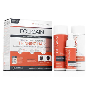 FOLIGAIN Triple Action Hair Care System For Men 3 Piece Trial Set - FOLIGAIN JAPAN