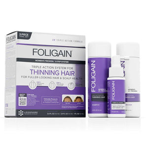 FOLIGAIN Triple Action Hair Care System For Women 3 Piece Trial Set - FOLIGAIN JAPAN