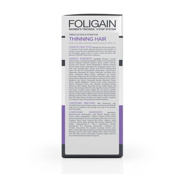 FOLIGAIN Triple Action Hair Care System For Women 3 Piece Trial Set - FOLIGAIN JAPAN