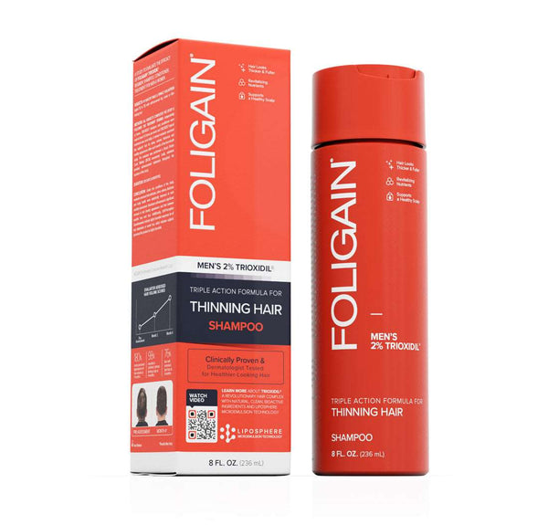 FOLIGAIN Triple Action Shampoo For Thinning Hair For Men with 2% Trioxidil - FOLIGAIN JAPAN