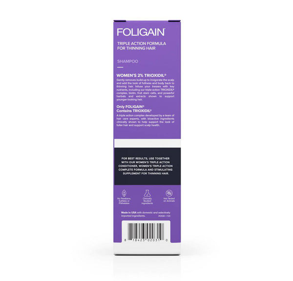 FOLIGAIN Triple Action Shampoo For Thinning Hair For Women with 2% Trioxidil - FOLIGAIN JAPAN