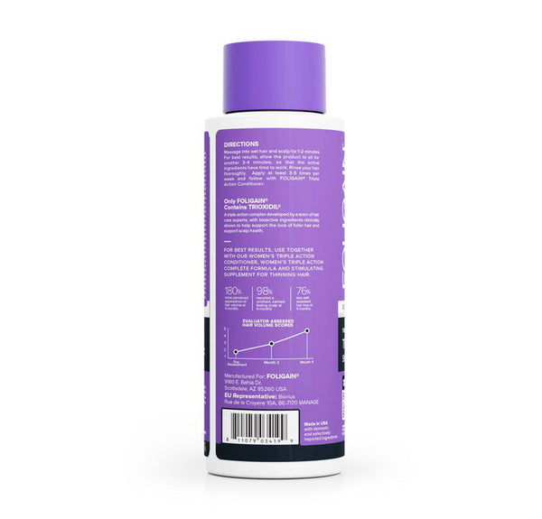 FOLIGAIN Triple Action Shampoo For Thinning Hair For Women with 2% Trioxidil 473ml - FOLIGAIN JAPAN