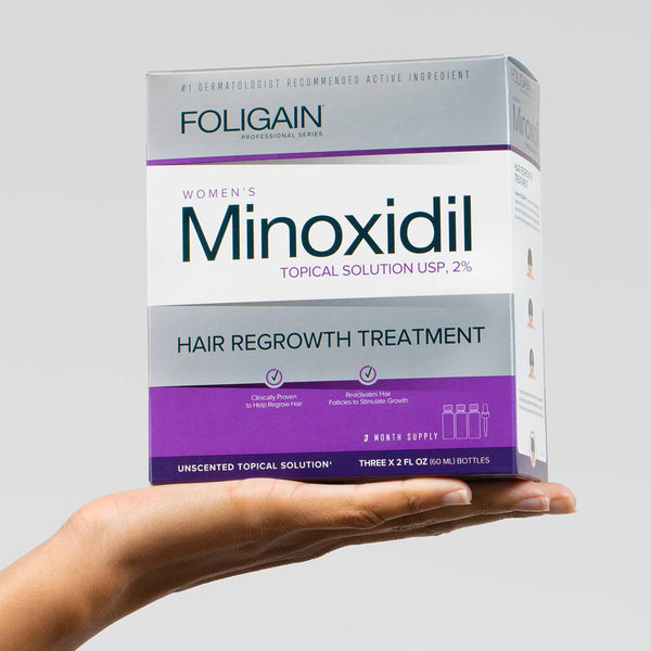 FOLIGAIN Minoxidil 2% Hair Regrowth Treatment For Women 3 Month Supply - FOLIGAIN JAPAN